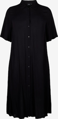 Zizzi Sukienka koszulowa 'Erose' w kolorze czarny: przód