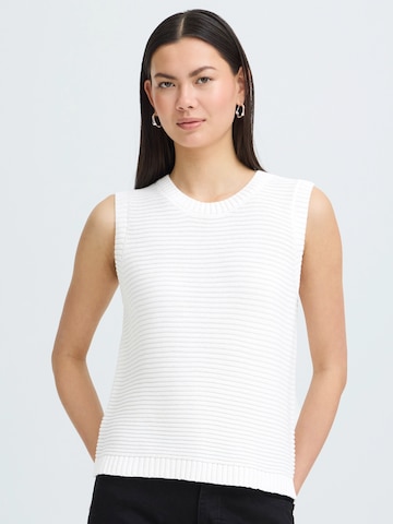 ICHI Sweater 'IHDOTTIES' in White: front