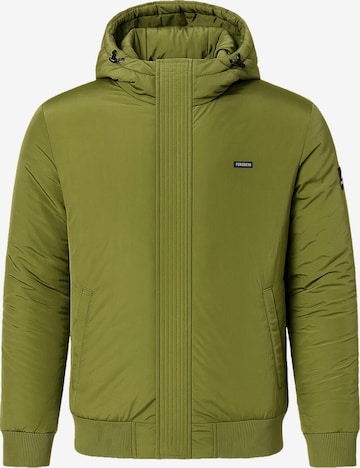 FORSBERG Performance Jacket 'Winterjacke mit gefütterter Kapuze' in Green: front
