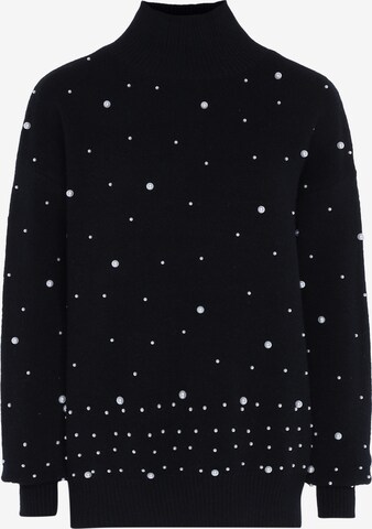 Pullover di faina in nero: frontale