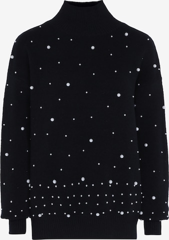 Pullover di faina in nero: frontale