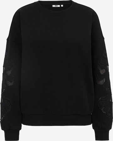 WE Fashion Sweatshirt in Zwart: voorkant