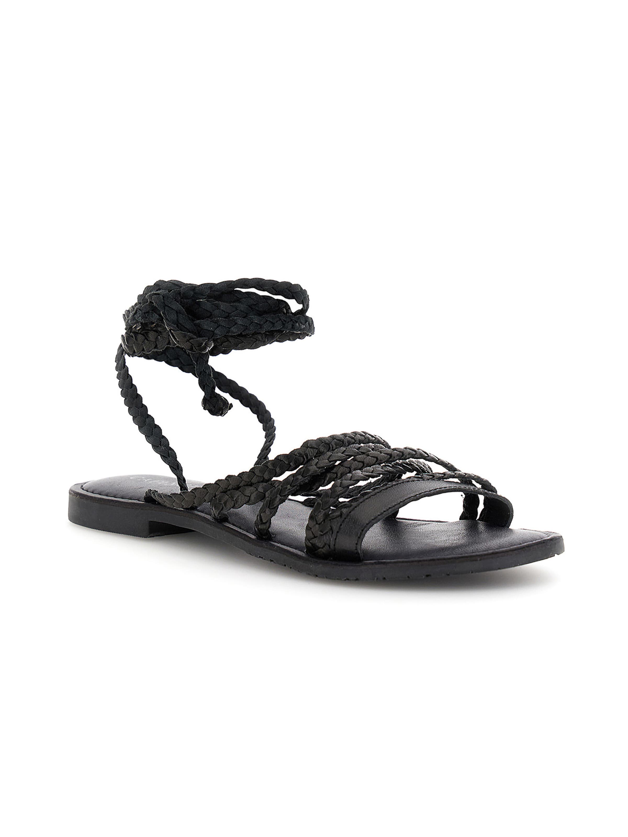 CAFè NOIR Strap sandal in Black: front