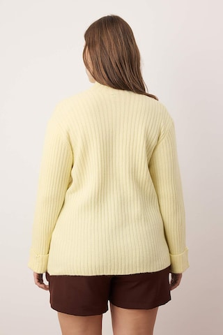 Trendyol Curve - Cárdigan en amarillo