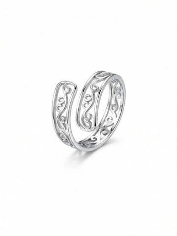 Nemomatheo Ring 'Arabesque – Offener Ring mit Rankenmuster' in Silver: front
