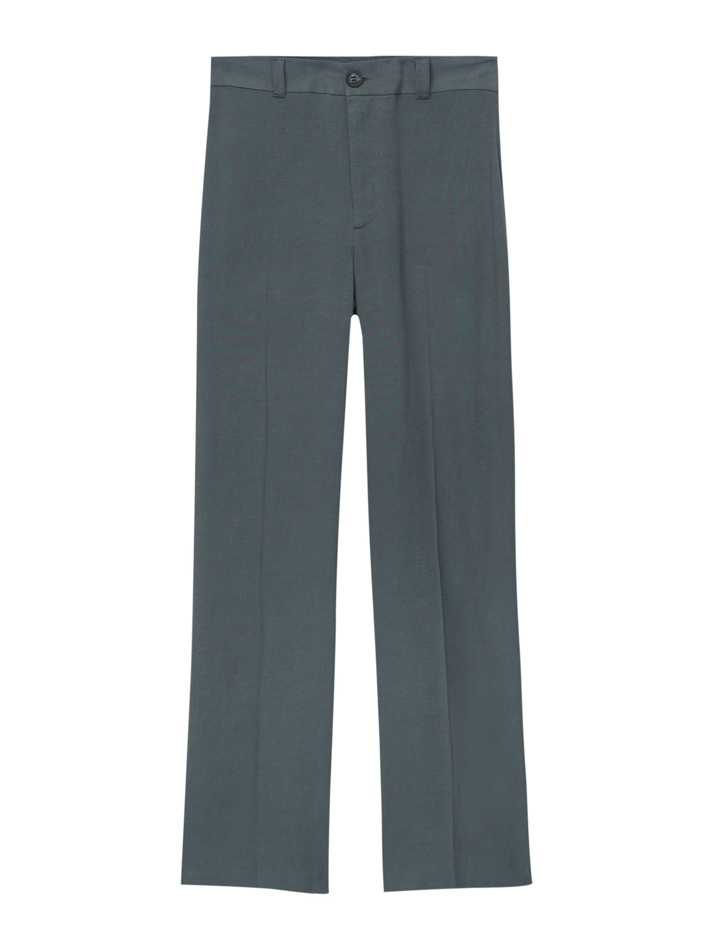 Pull&Bear Štandardný strih Nohavice s pukmi - Modrá: predná strana