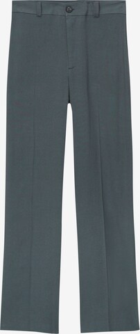 Pull&Bear Regular Pleated Pants in Blue: front