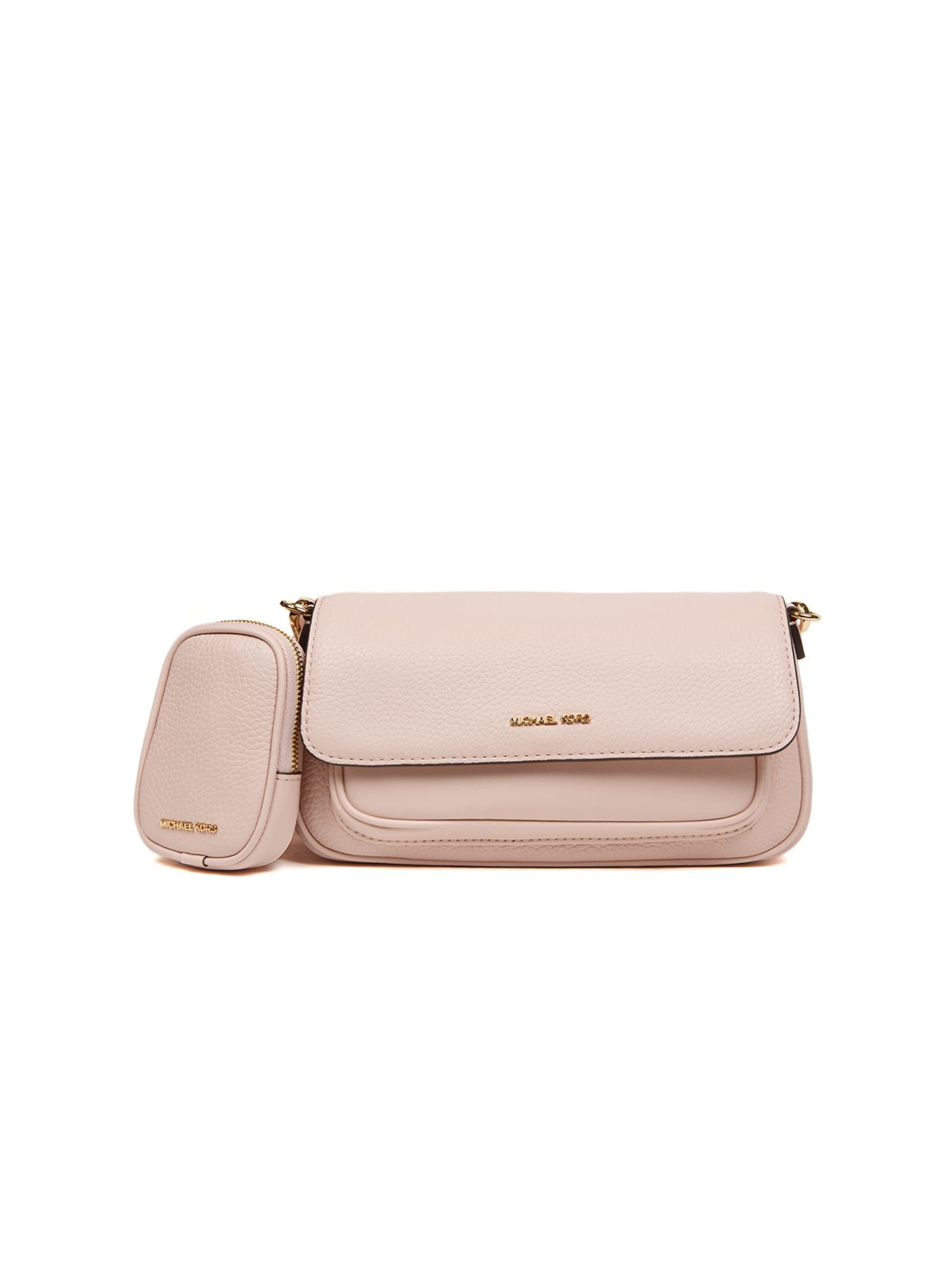 Michael Kors - Bolso de hombro 'Jet Set Travel Small Flap Crossbody With Tech Attachment' en rosa: frente