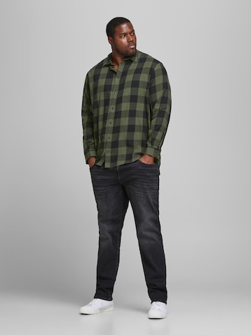 zaļš Jack & Jones Plus Standarta piegriezums Krekls 'Gingham'