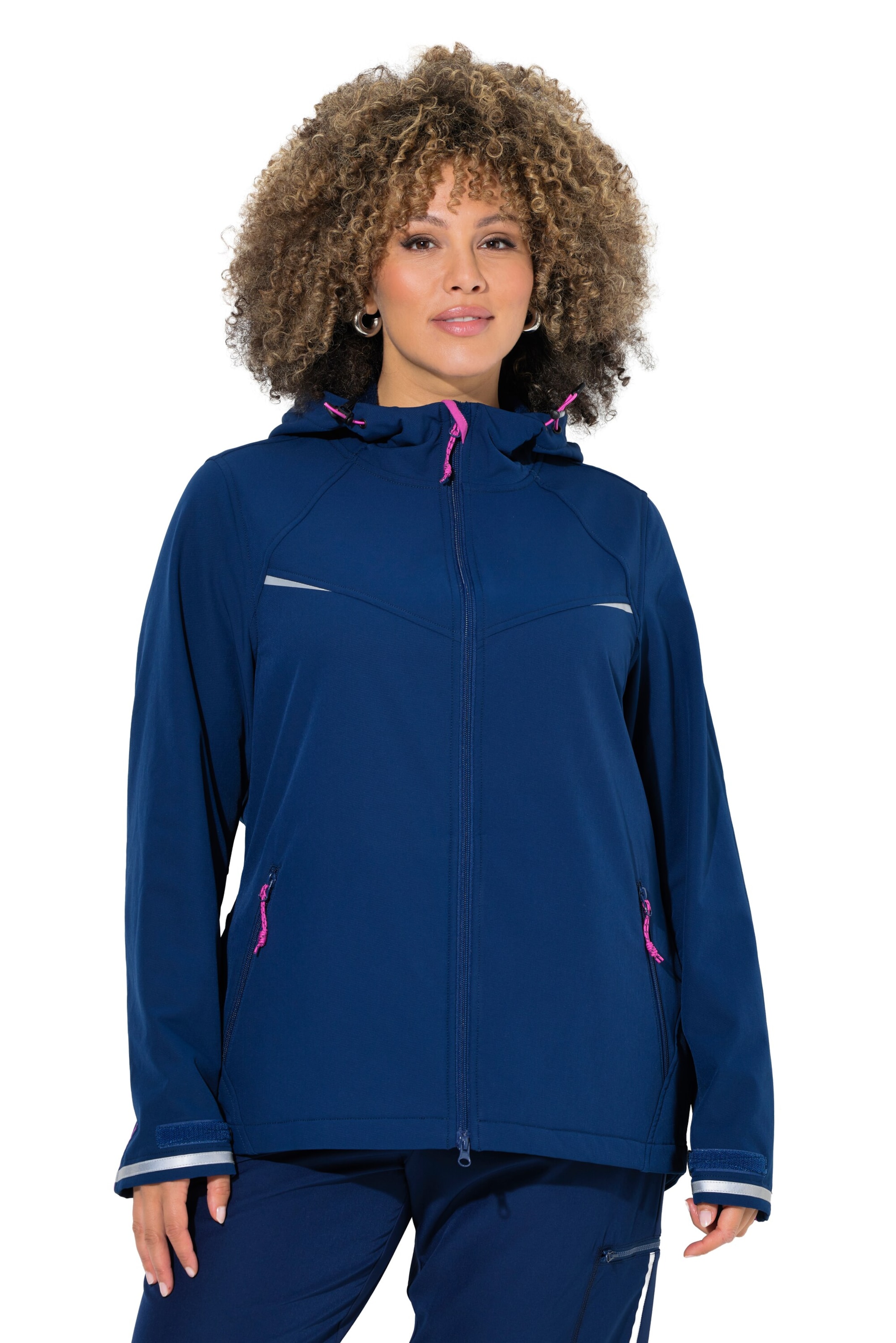 Ulla Popken Functionele jas in Blauw: voorkant