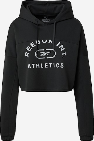 Hanorac sport de la Reebok pe negru: față