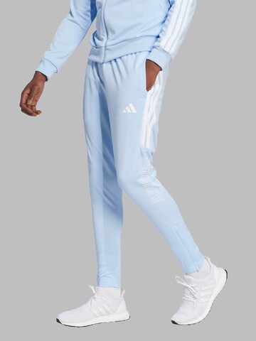 ADIDAS SPORTSWEAR Tapered Παντελόνι φόρμας 'TIRO' σε μπλε