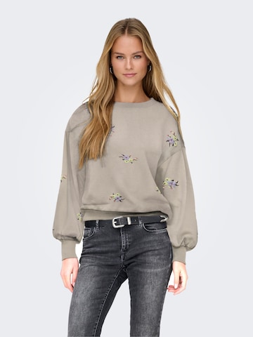 ONLY Sweatshirt 'ONLBROOKE' in Beige: front