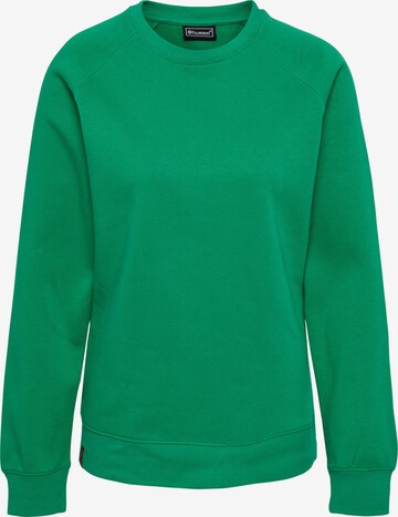 Hummel Sportief sweatshirt in Groen: voorkant