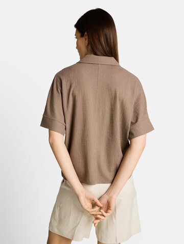 TOM TAILOR T-Shirt in Braun