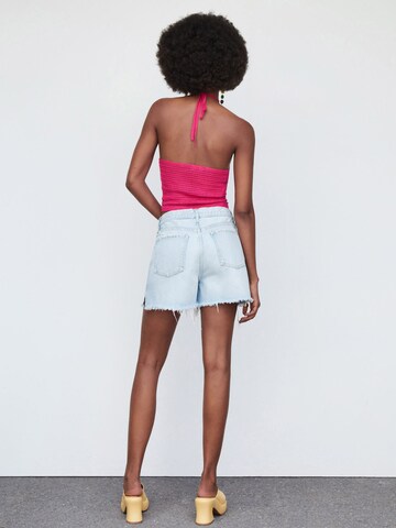 MANGO Knitted top 'SURF' in Pink
