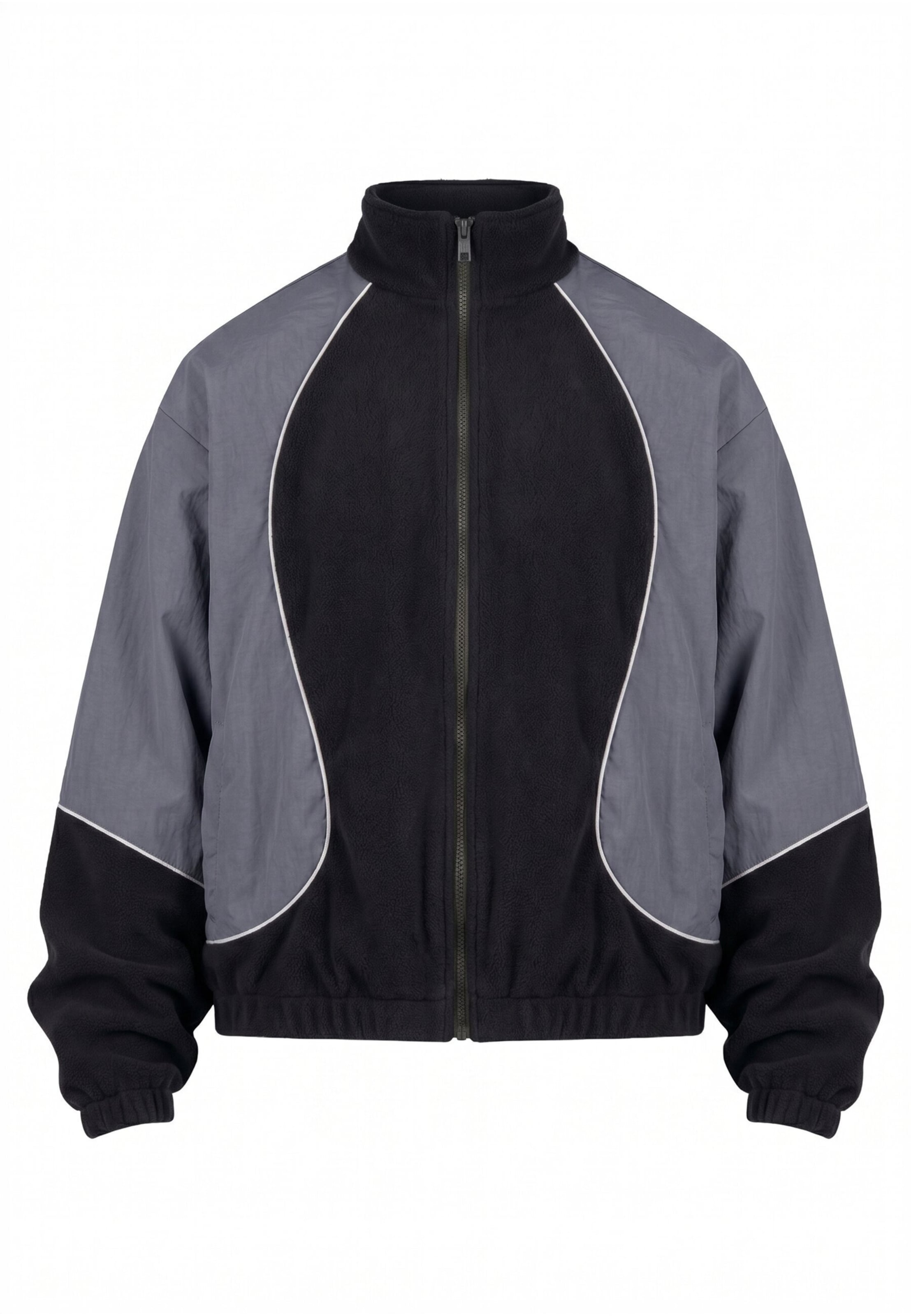Veste en polaire Urban Classics en noir : devant