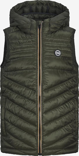 Jack & Jones Junior Gilet 'Hero' en bleu nuit / kaki / orange / blanc, Vue avec produit