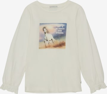 T-Shirt TOM TAILOR en blanc : devant