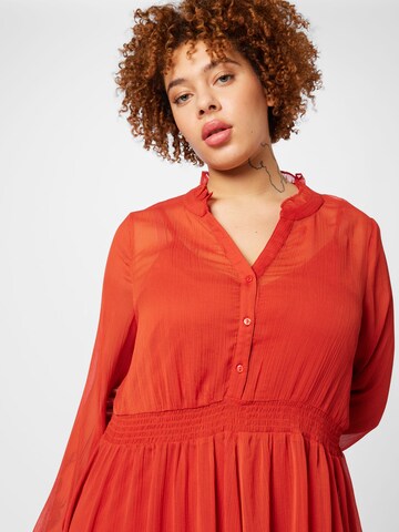 ABOUT YOU Curvy - Vestido camisero 'Rea' en rojo