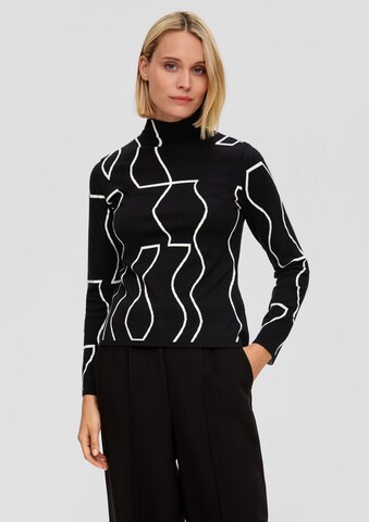 s.Oliver BLACK LABEL Pullover in Schwarz: predná strana