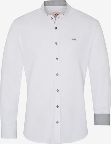 Chemise folklorique 'Folker' SPIETH & WENSKY en blanc : devant