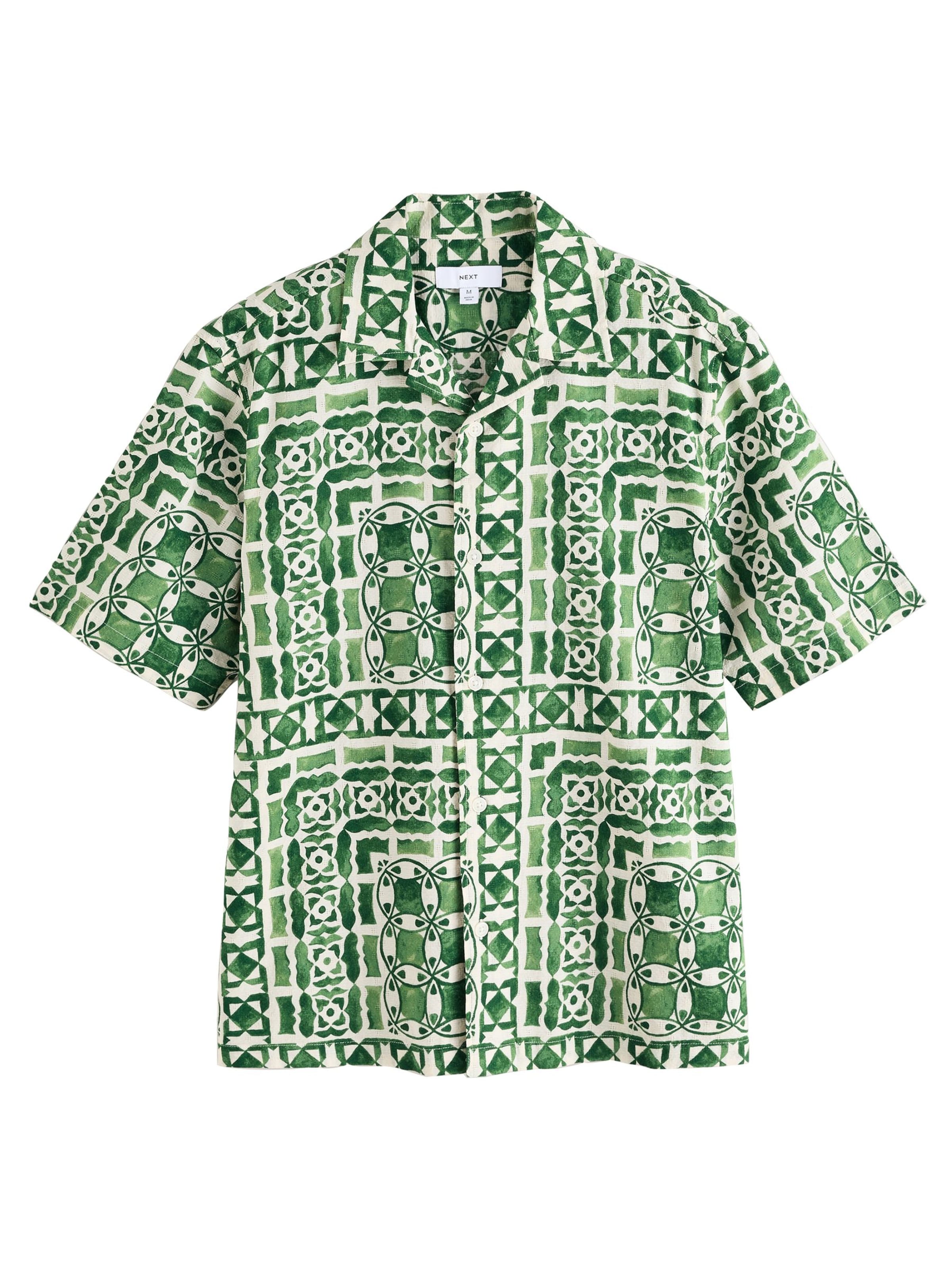Next Средняя посадка Рубашка в Зеленый: спереди