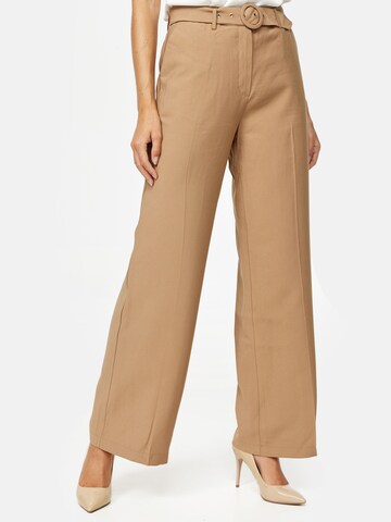 Orsay Wide leg Pleated Pants in Brown