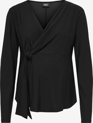 Only Maternity Shirt 'OLMSilja' in Black: front