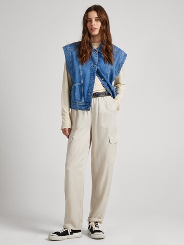 Pepe Jeans Loosefit Hose 'Felisa' in Weiß