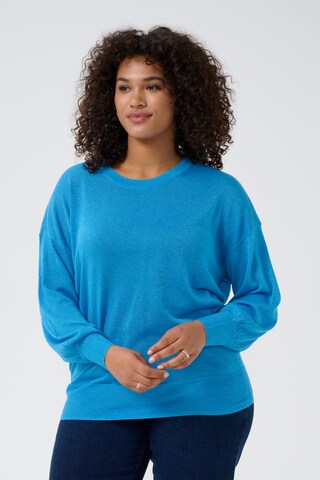 KAFFE CURVE Sweater 'Ankia' in Blue: front