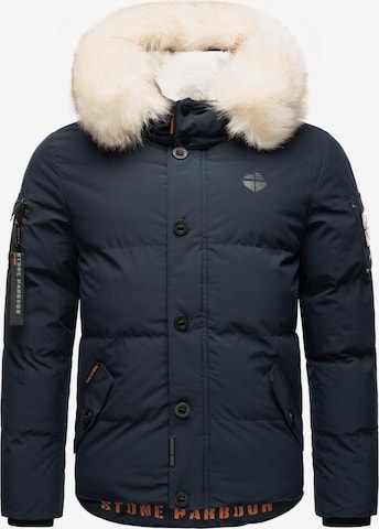 STONE HARBOUR Winter Jacket 'Halvaar' in Blue: front