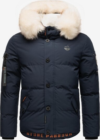 STONE HARBOUR Winter jacket 'Halvaar' in Navy / Brown, Item view