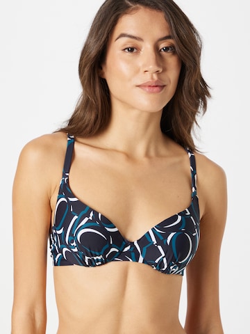 JOOP! T-shirt Bikini Top in Blue: front