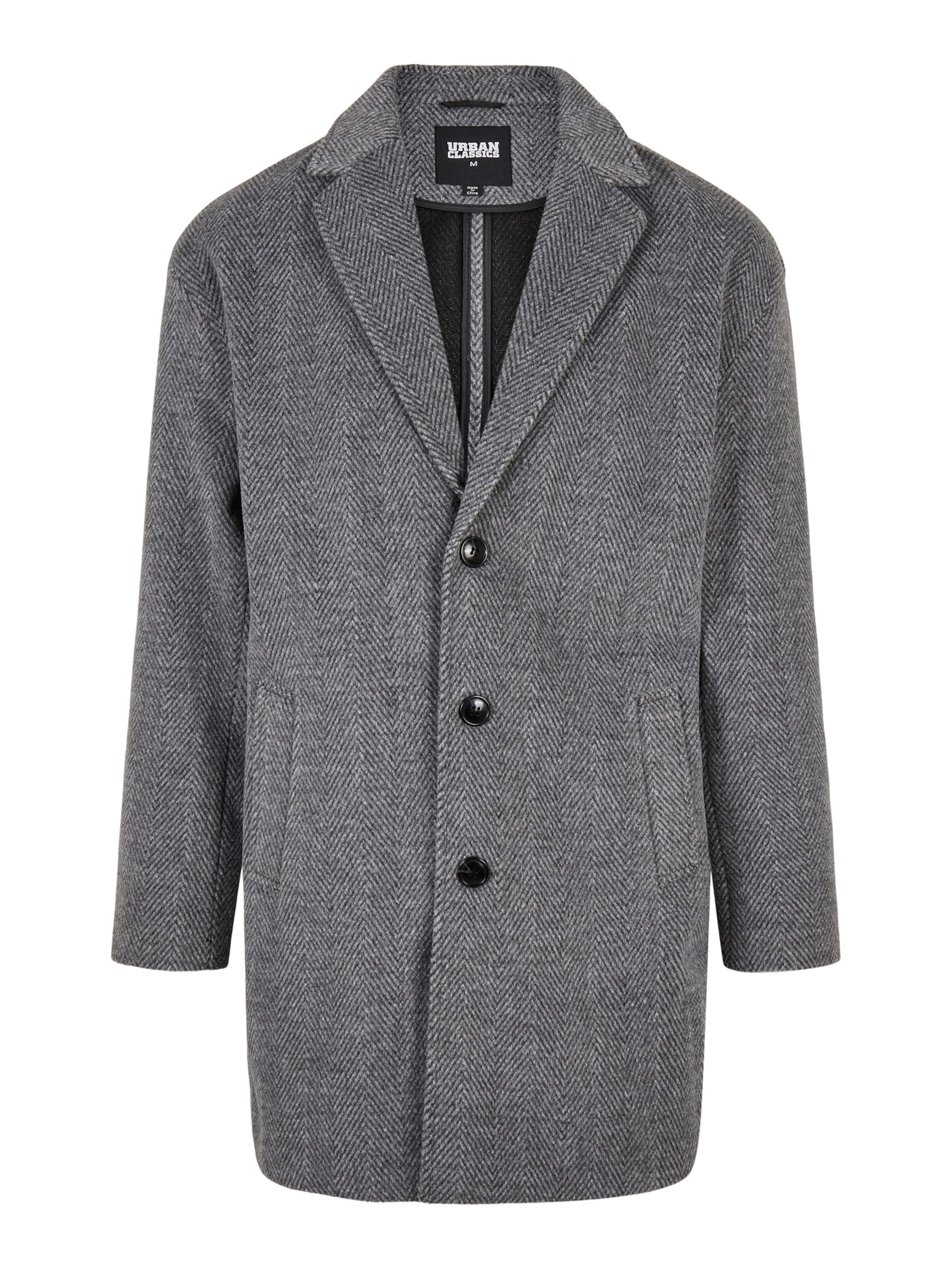 Men Coats | Urban Classics Between-Seasons Coat in Mottled Grey - SQ37346
