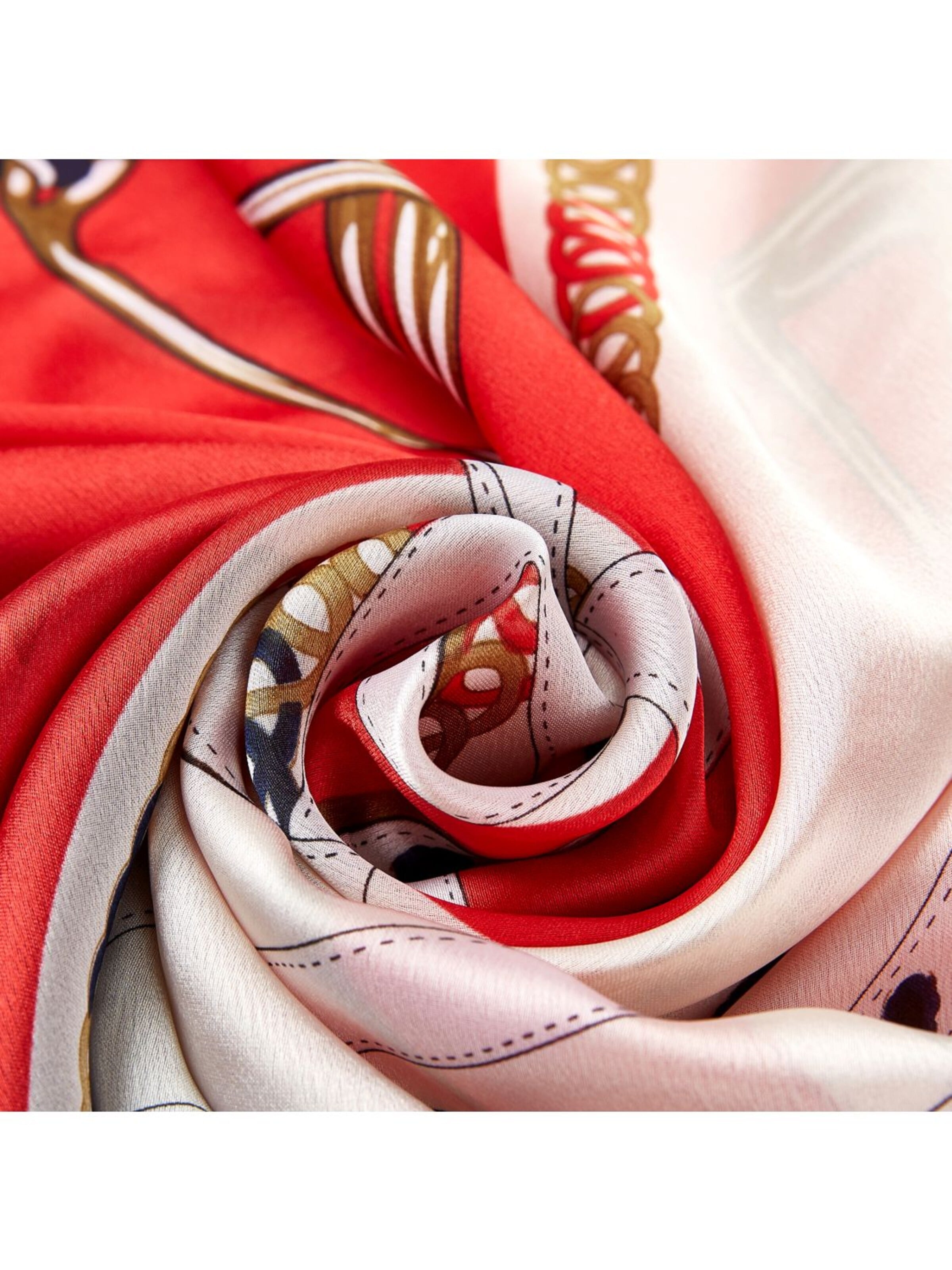 Écharpe 'Etole Soie Belts Style' 19V69 ITALIA en rouge