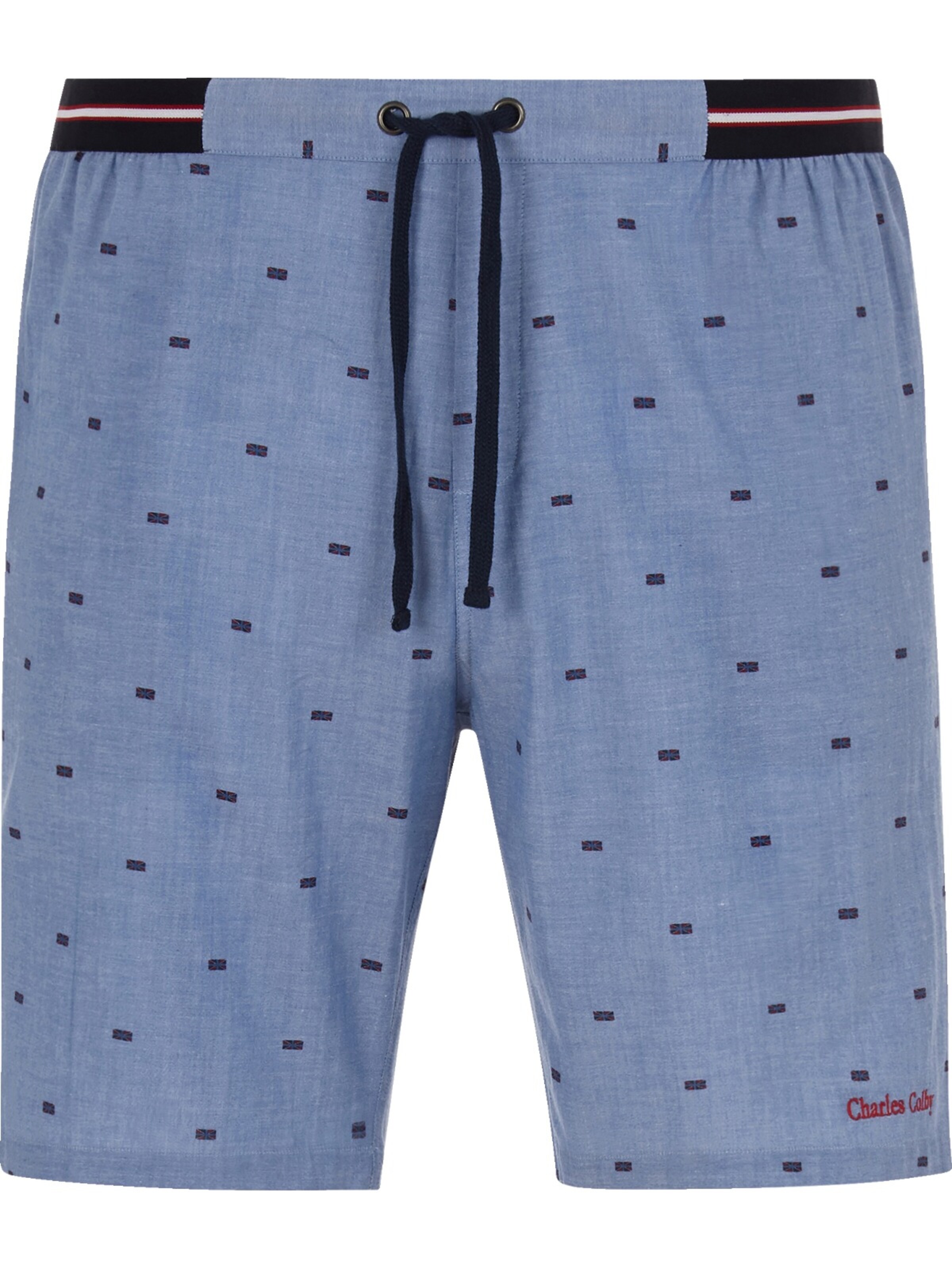 Charles Colby Loosefit Bermuda in Blau: Vorderseite