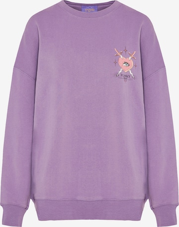 purpurinė Funky Buddha Megztinis be užsegimo: priekis