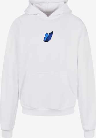MT Upscale Sweatshirt 'Le Papillon' in White: front