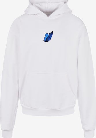 MT Upscale - Sudadera 'Le Papillon' en blanco: frente