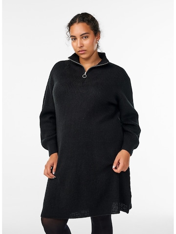 Zizzi - Vestido de malha 'Fllora' em preto
