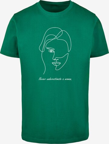 Merchcode T-Shirt 'Woman WD - Figure' in Grün: predná strana