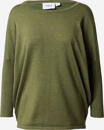 SAINT TROPEZ Sweater 'Mila' in Green: front