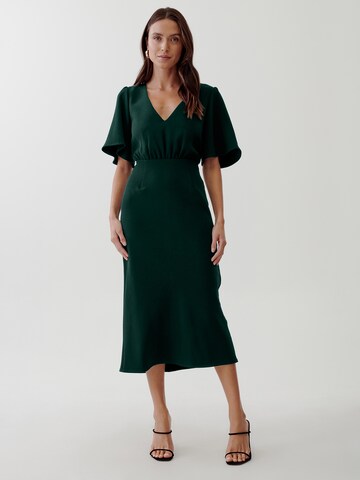 Tussah Kleid 'KATH' in Grün: Vorderseite