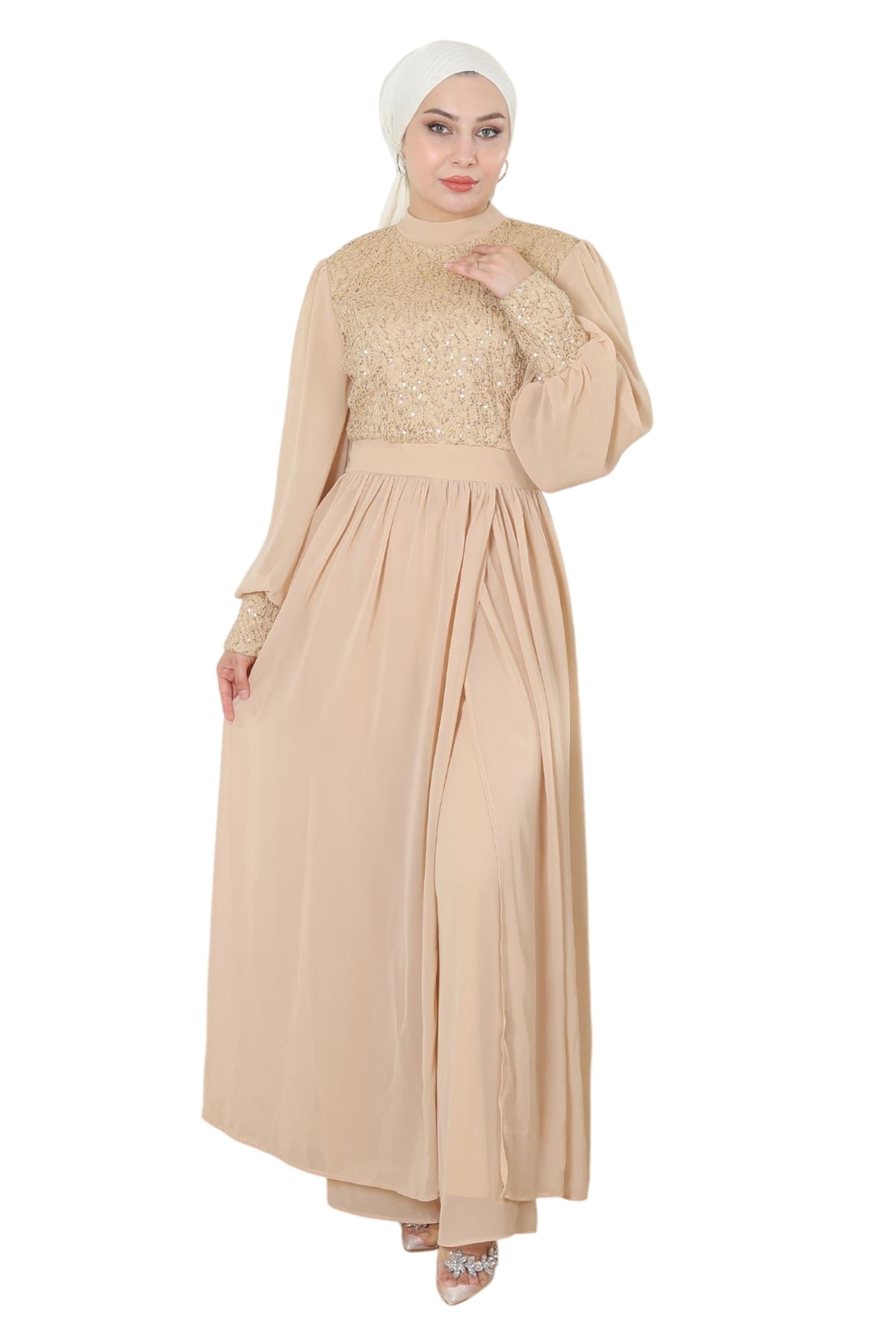 MODAMIHRAM Dress in Gold: front