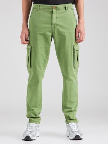 Regular Pantalon cargo BLEND en vert : devant