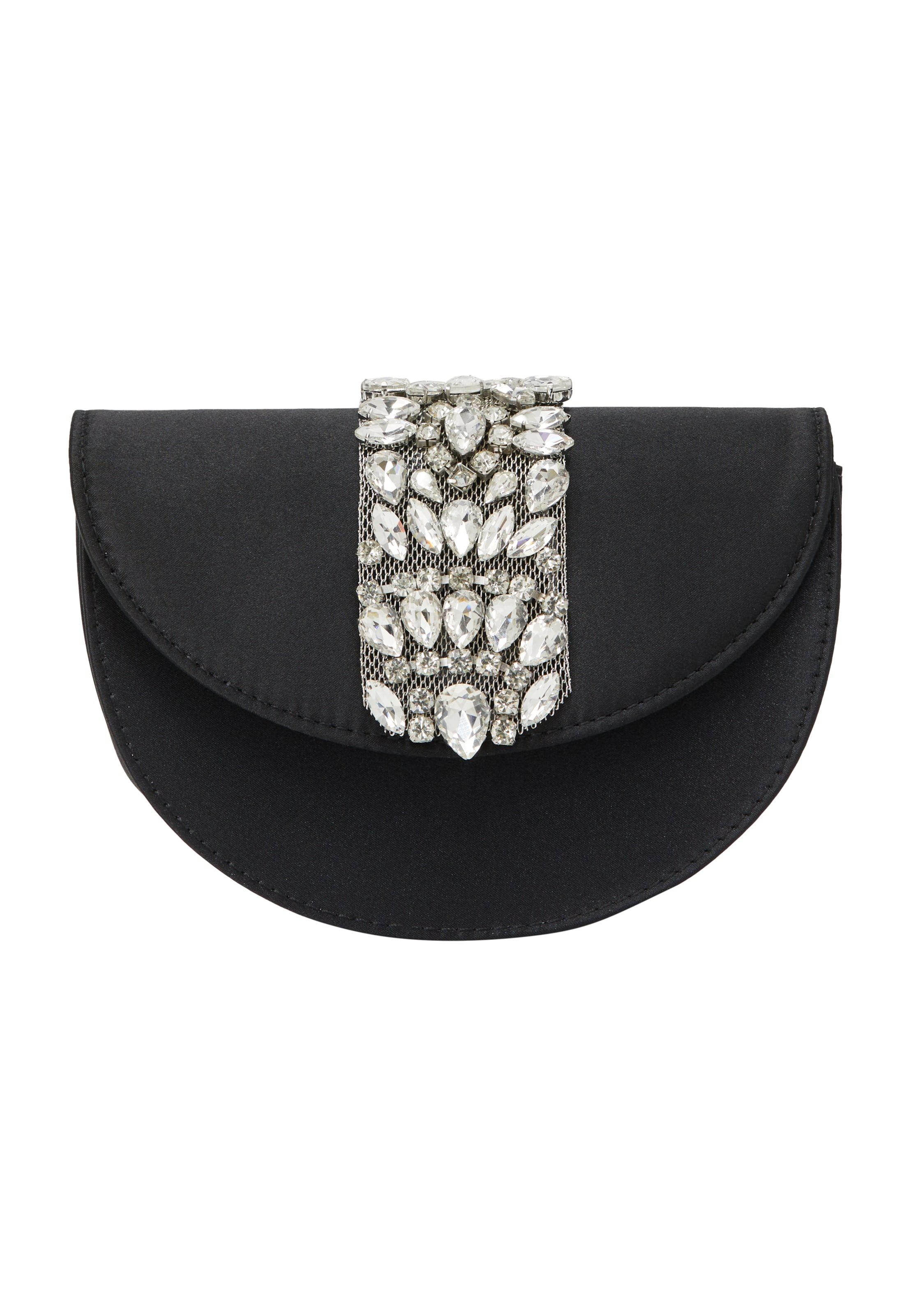 Clutch NAEMI pe negru / argintiu, Vizualizare produs