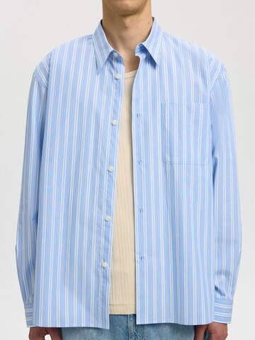 SELECTED Comfort fit Button Up Shirt in Blue
