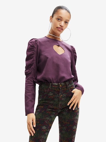 Chemisier Desigual en violet : devant