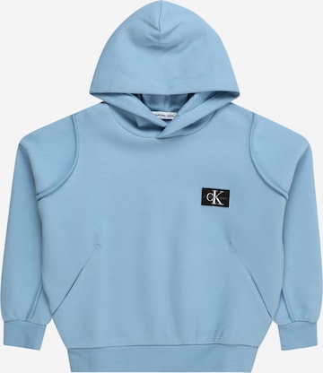 Sweat Calvin Klein Jeans en bleu : devant